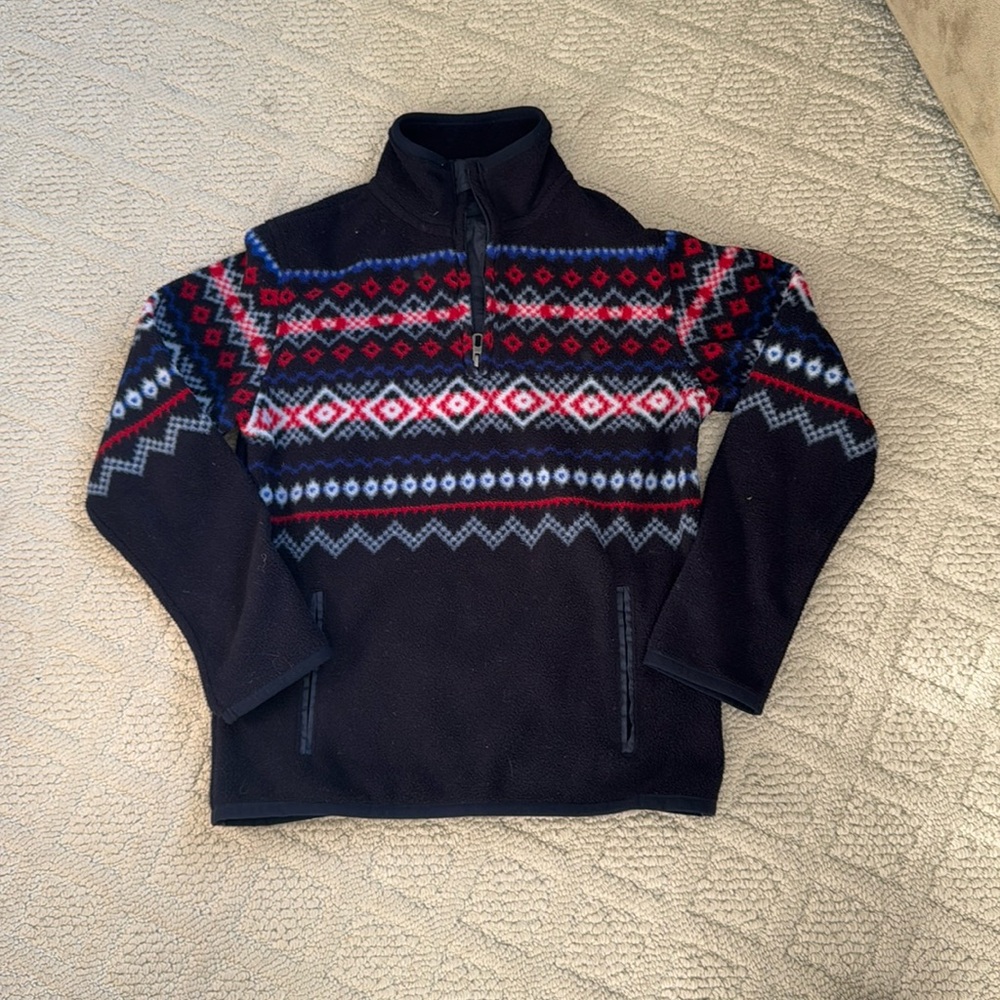 Polo Ralph Lauren big Kids three-quarter zip Fairisle fleece
